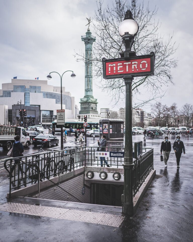 Bastille metro station in Paris.
