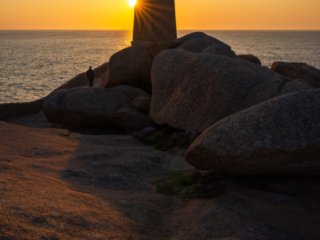 Lighthouse of Ploumanach at sunset