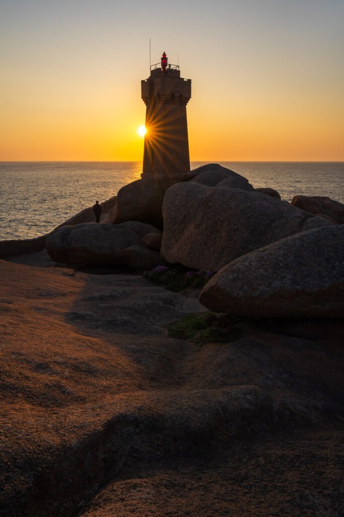Lighthouse of Ploumanach at sunset