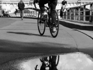 Biking near the Seine river
