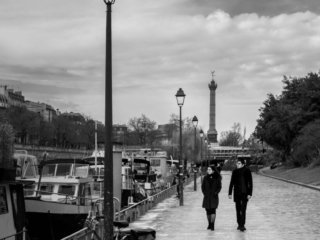 Walk near Bastille in Paris