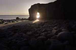 Arch at Port-Blanc near Quiberon, France.