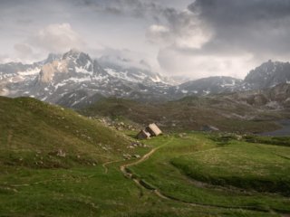 High mountain refuge of Merlet lakes