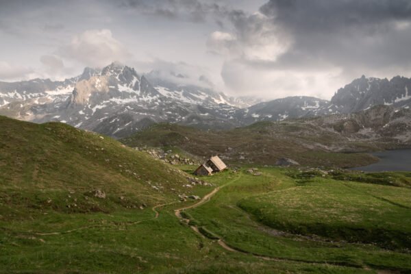 Merlet lakes refuge, Alps, France.