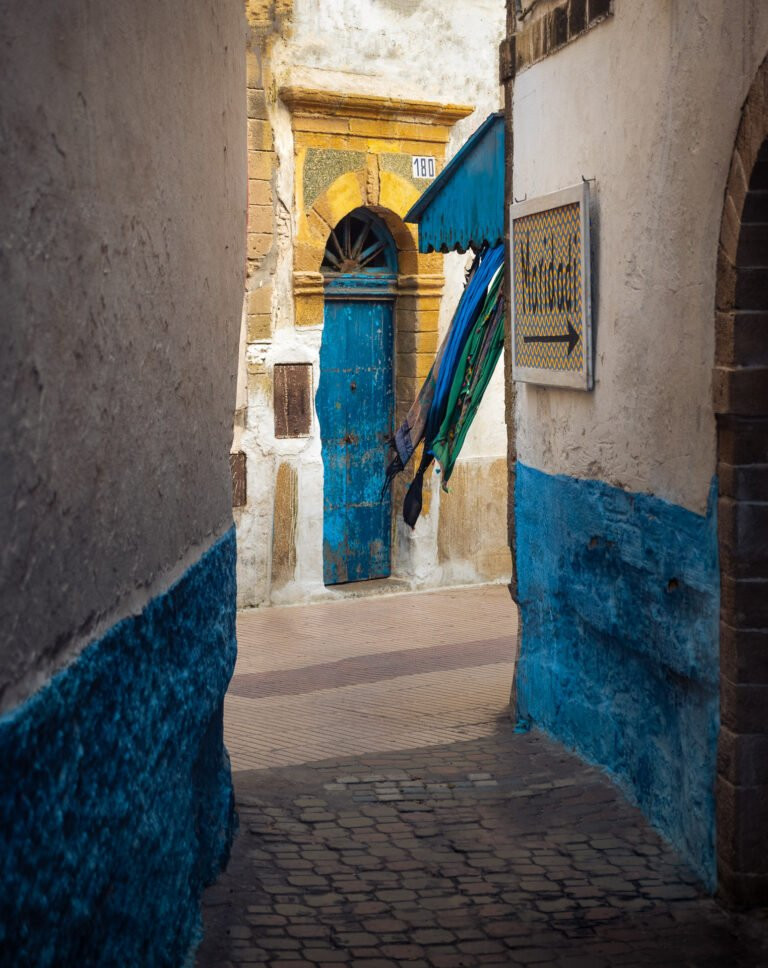Streets of Essaouira in Morocco.
