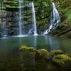Waterfall of Flumen, Jura, France.