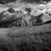 La Meije glacier in the Alps, France
