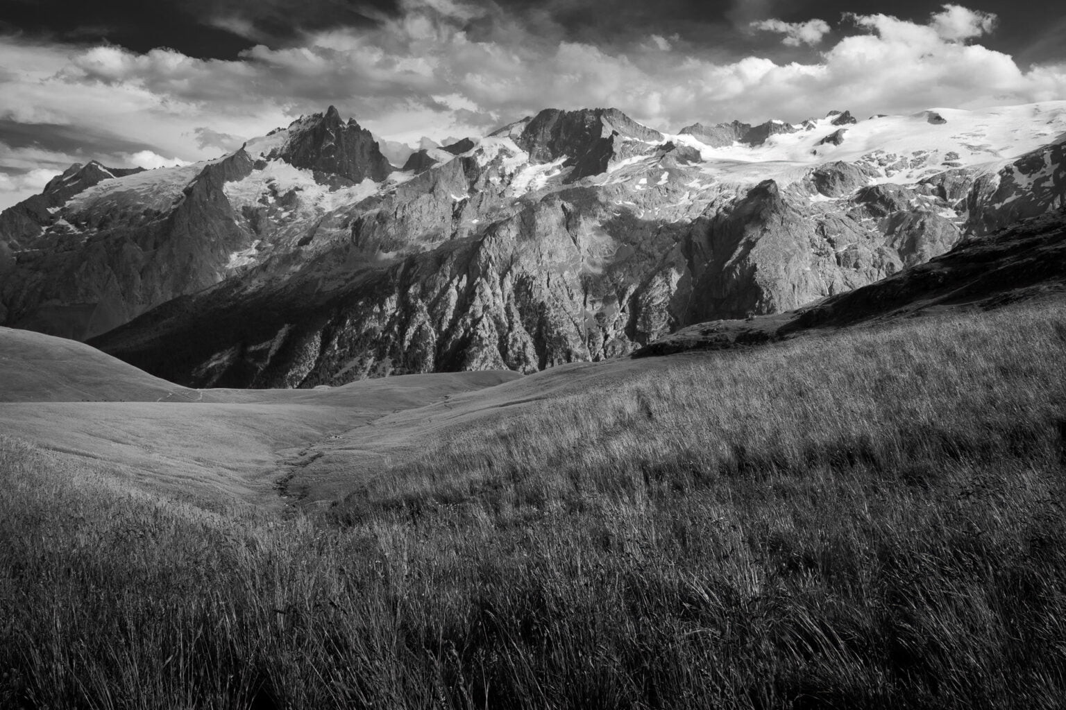 Glaciar de La Meije en los Alpes, Francia.