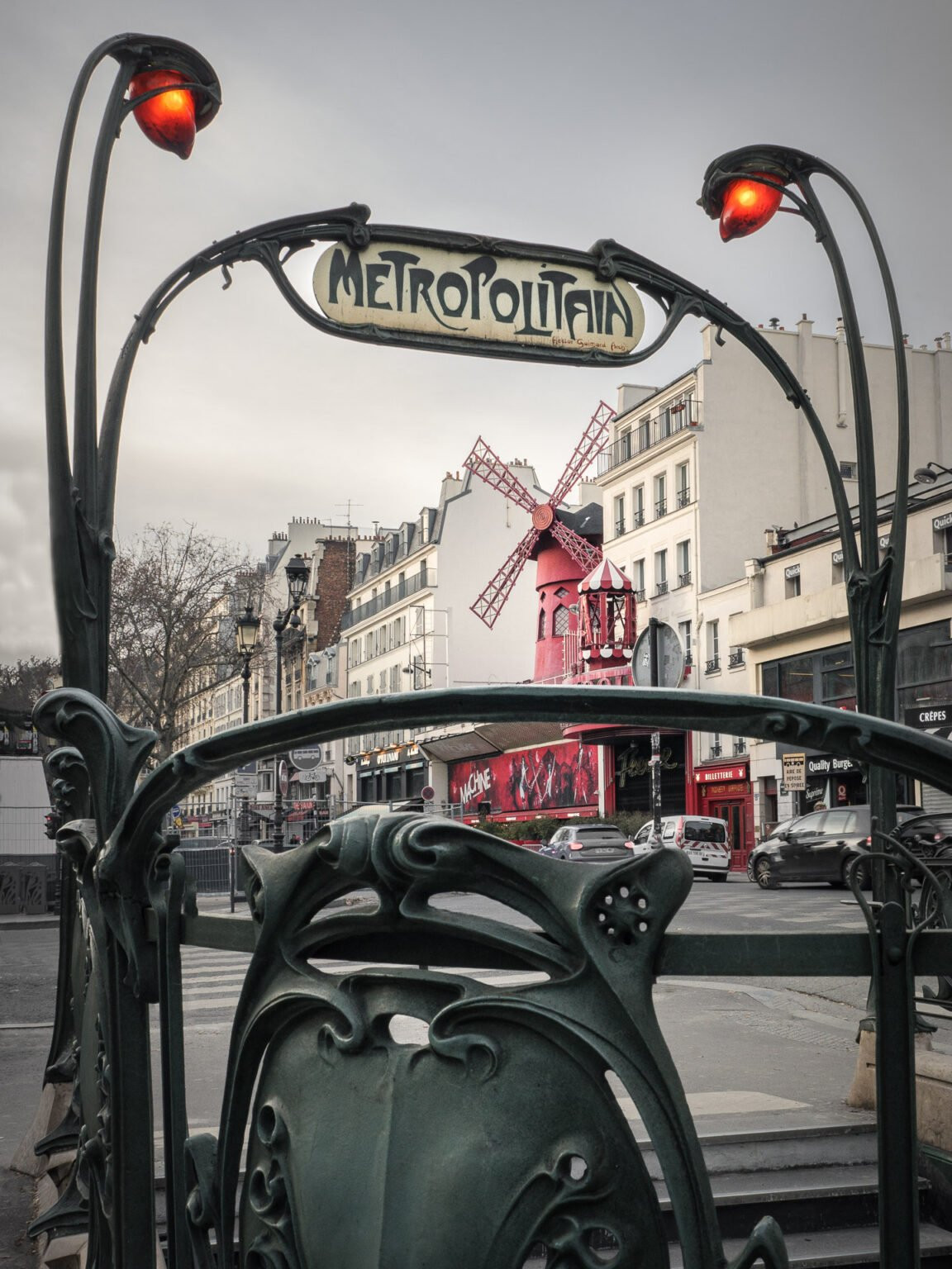 Blanche metro station in Paris, France.