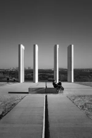 Pareja en Cergy Axe Majeur