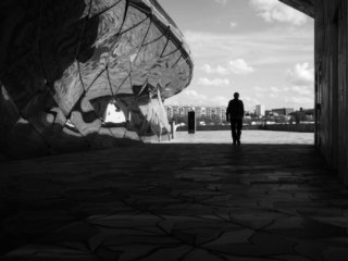 Mystery man in the Philarmonie of Paris