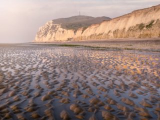 Blanc-Nez Cap and sand reflects, France