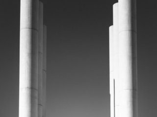 Standing at Axe Majeur of Cergy, France