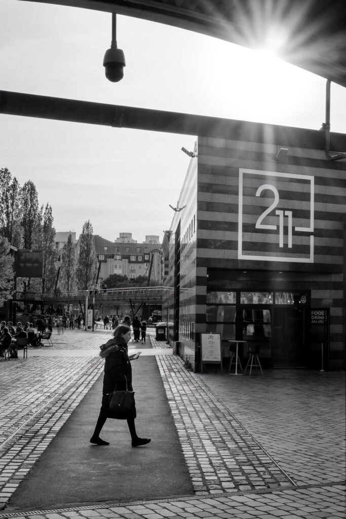 Woman looking for a place in La Villette, Paris