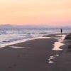 Women walking on the Espiguette beach at Le Grau Le Roi, France