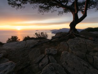 Sunset at Cap Canaille, Cassis, France.