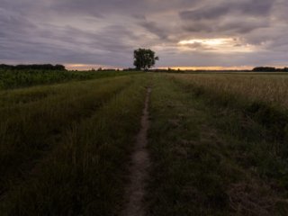 Sunset at Magny-les-Hameaux, France.