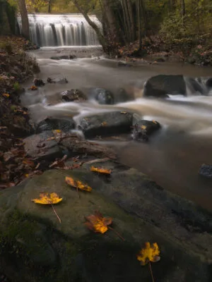 Waterfall des Petits moulins, Cernay-la-ville, France.