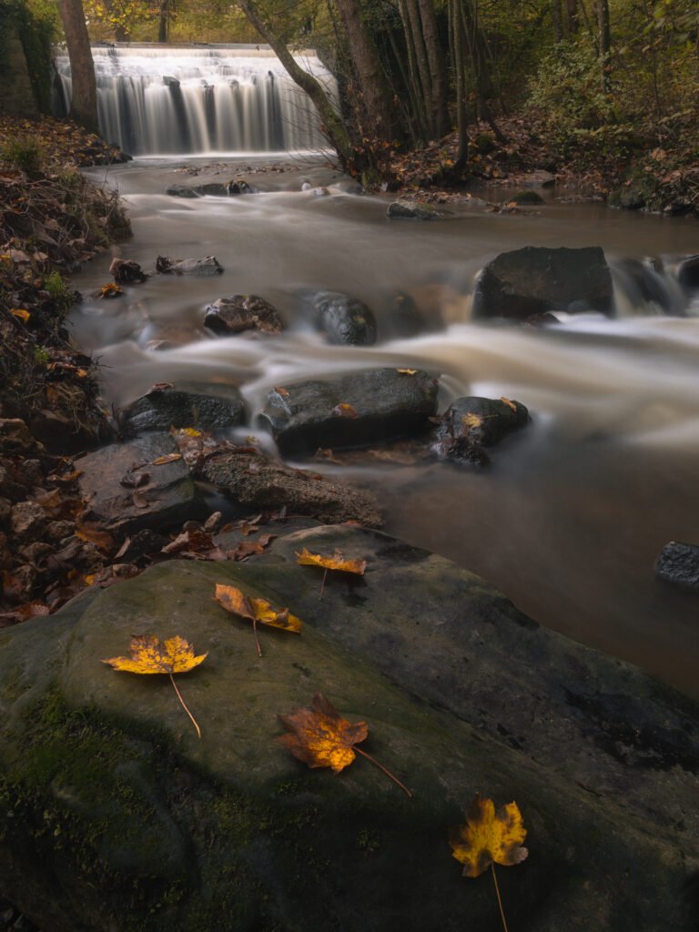Waterfall des Petits moulins, Cernay-la-ville, France.