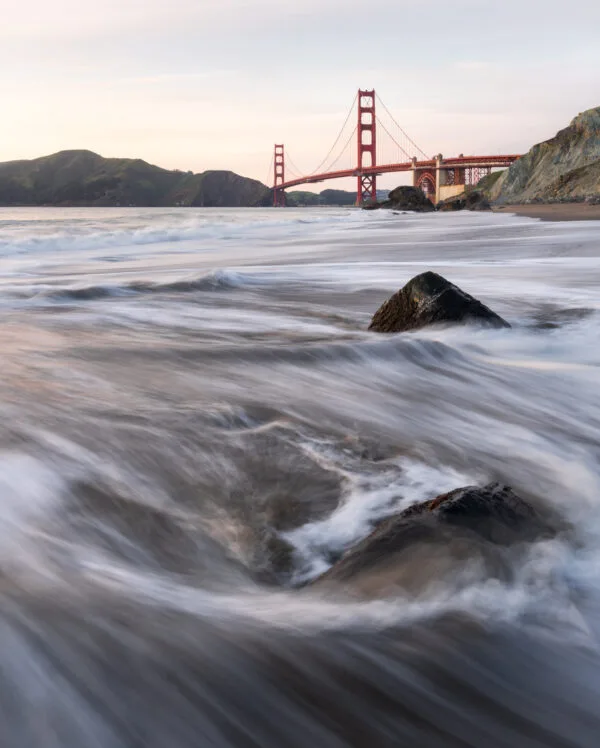 Golden Gate bridge at golden hour, San Francisco, USA.