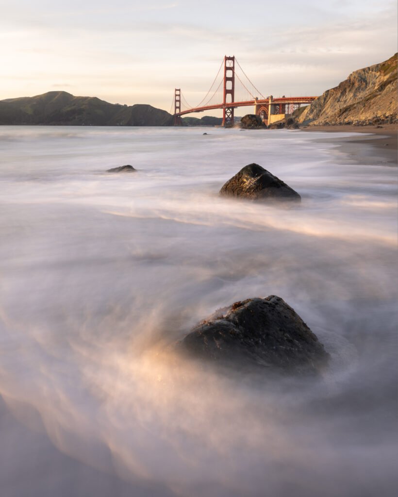 Golden gate bridge at sunset, San Francisco, USA.