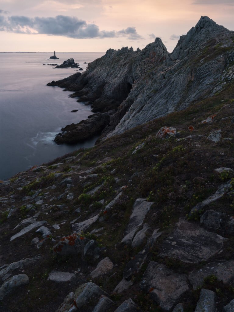 Pointe du Raz at sunset, Plogoff, France.