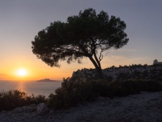 Sunset at Cap Canaille, Cassis, France.