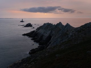 Pointe du Raz at sunset, Plogoff, France.