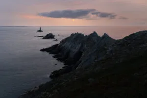 Pointe du Raz at sunset, Plogoff, France.