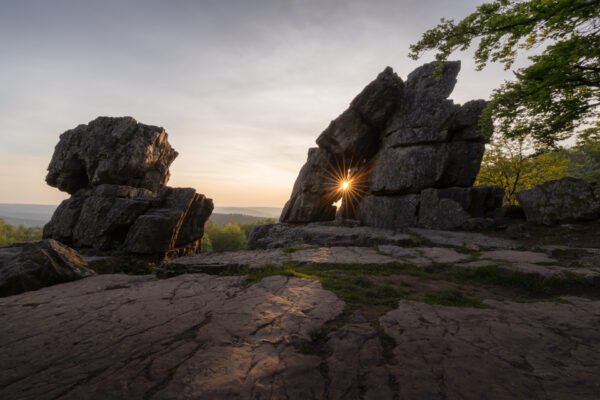 Roc-La-Tour at sunset, Monthermé, France.