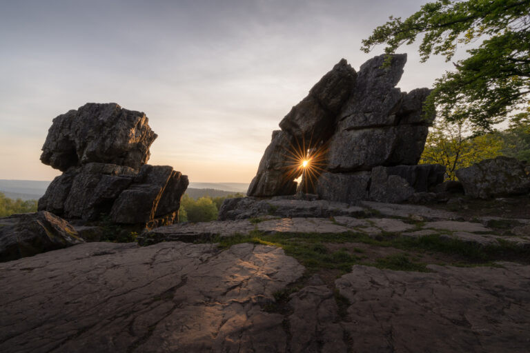 Roc la Tour at sunset, Monthermé, France.