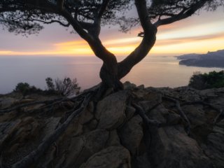 Sunset at Cap Canaille, Cassis, France.