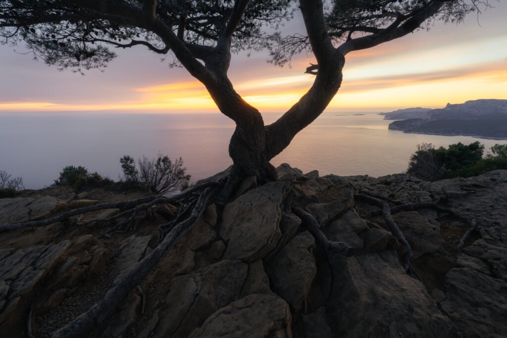 Sunset at Cap Canaille, Cassis, France.