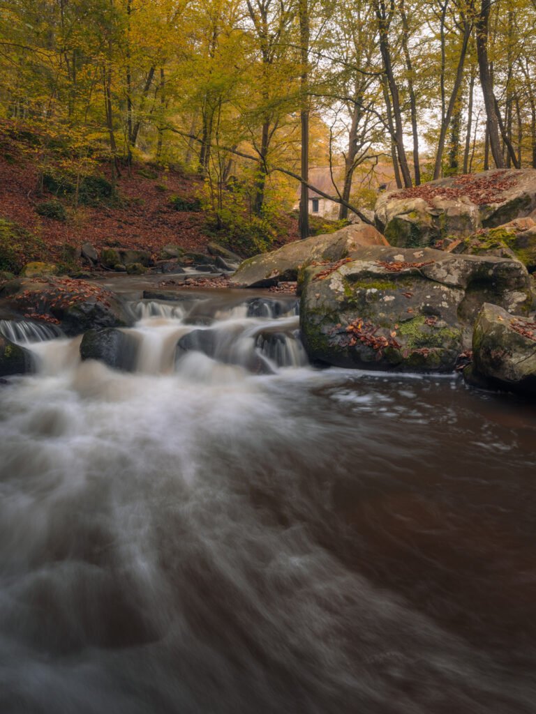 Waterfall des Petits moulins, Cernay-la-ville, France.