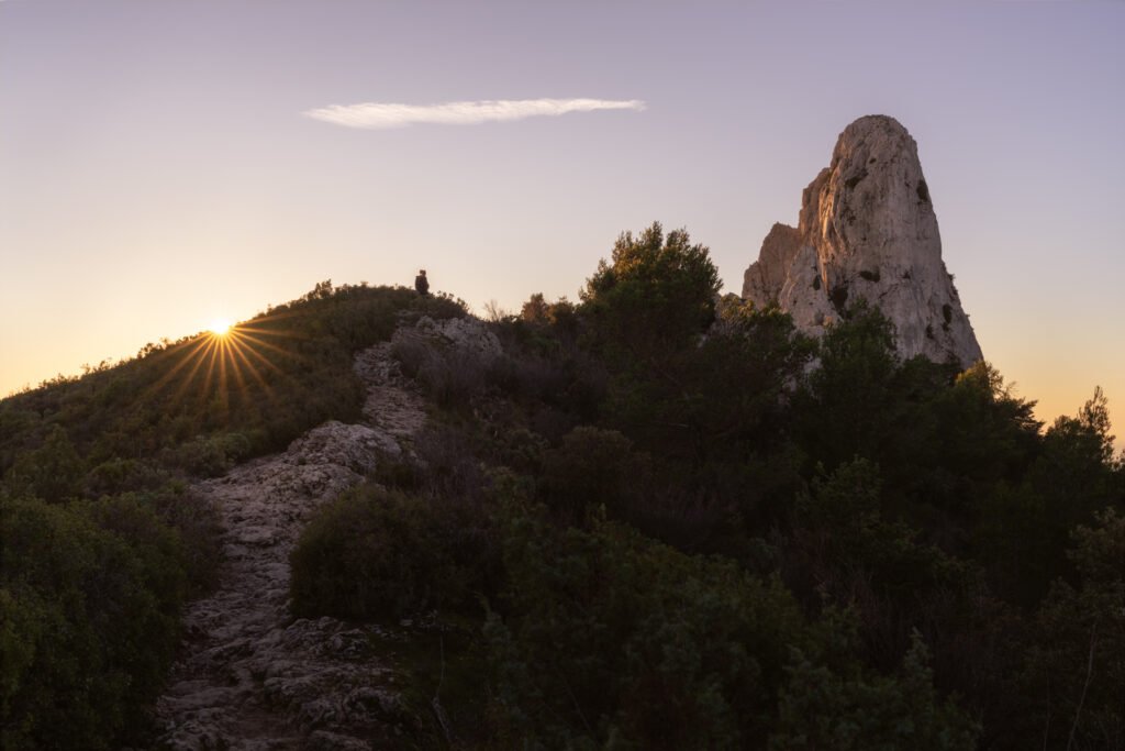 Pilon du roi at sunset, Simiane-Collongue, France.