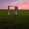 Gate in the fields, Rennemoulin, France.