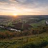 Sunrise at Côte de Jor, Dordogne, Saint-Léon sur Vézère, France.